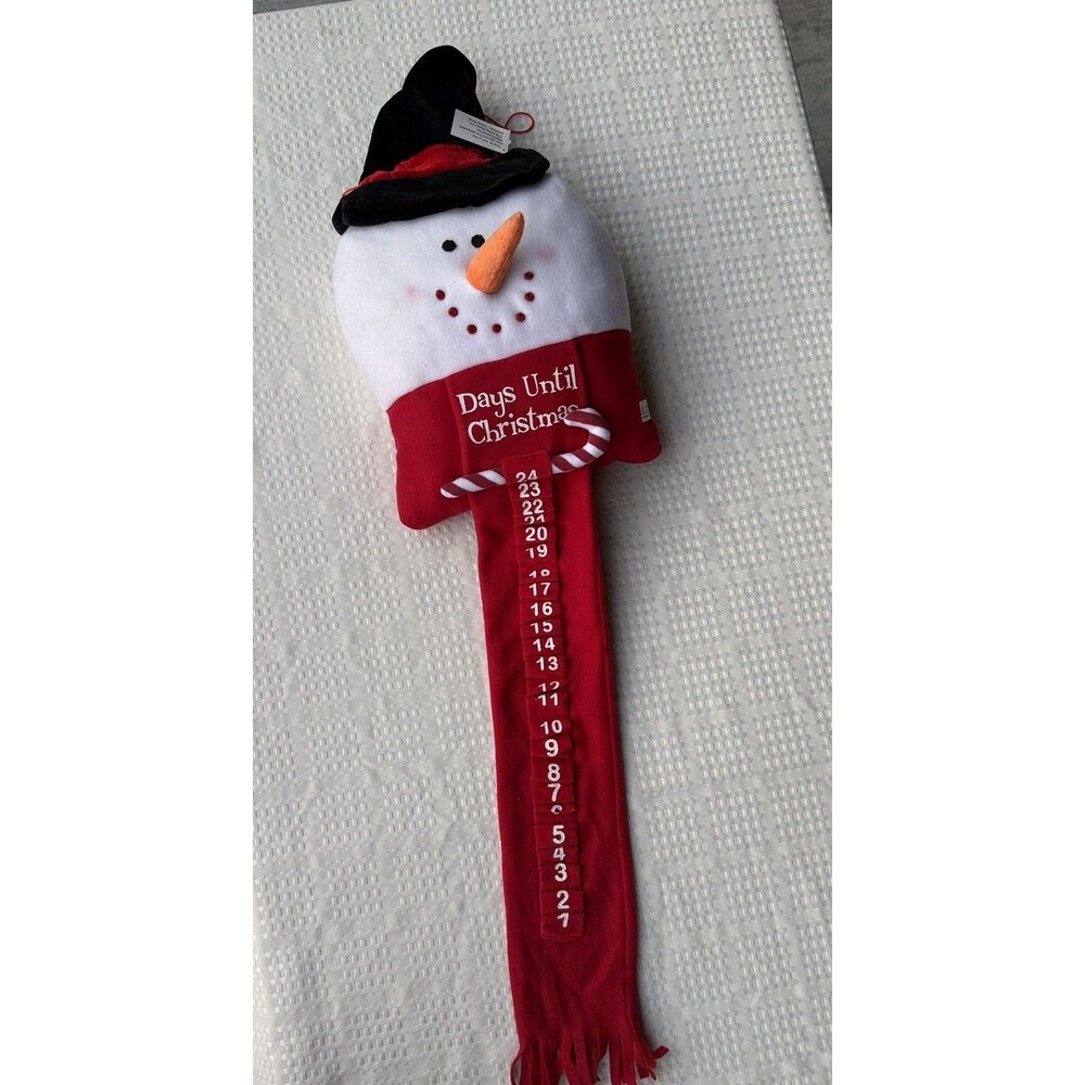 Advent Calendar Snowman Woven DEI Vintage Christmas Countdown New